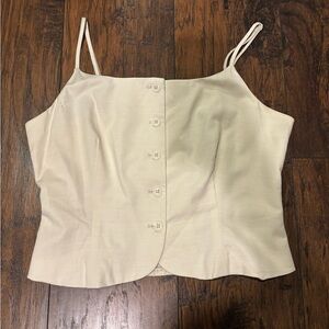 Cream Button-Up Women's Tank top